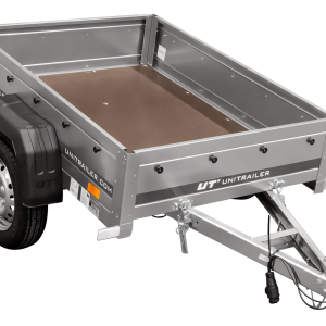 Remorque légère 150x106 UNITRAILER GARDEN 150 KIPP avec côtés BIS et bâche bleue