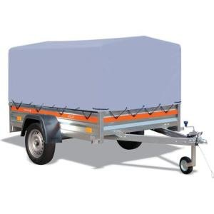 Remorque bâchée basculante 125 X 205 X H110 – Ridelles en acier galvanisé 30 cm – Caisse basculante pour déchargement facile – Essieu 750 kg – Tema