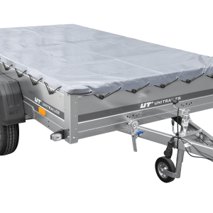 Remorque porte-voitures 264x150 UNITRAILER GARDEN 265/2 KIPP avec châssis H-0 et bâche grise