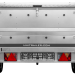 Remorque légère 200x125 UNITRAILER GARDEN 201 KIPP avec ridelles supplémentaires et bâche en aluminium