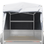 Remorque mono-essieu 150x106 UNITRAILER GARDEN 150 KIPP avec ridelles BIS, châssis H-800 et bâche grise