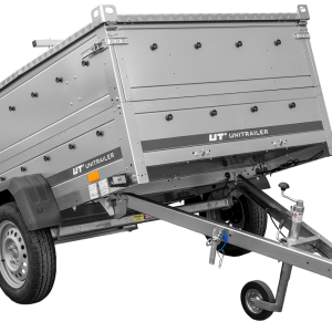 Remorque légère 200x125 UNITRAILER GARDEN 201 KIPP avec ridelles supplémentaires et bâche en aluminium