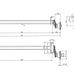 Essieu non freiné KNOTT VG7-L pour remorque UNITRAILER 750kg 1260mm 1560mm 4x100