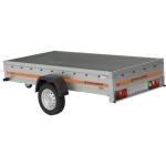 Remorque simple essieu 264x126 cm – PTAC 499 kg – Essieu AL-KO 750 kg – Châssis galvanisé avec plancher anti-dérapant – Tema