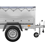 Remorque légère 150x106 UNITRAILER GARDEN 150 KIPP avec côtés BIS et bâche grise