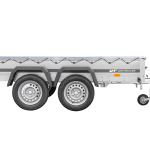 Remorque porte-voitures 264x150 UNITRAILER GARDEN 265/2 KIPP avec châssis H-0 et bâche grise