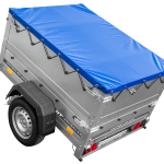 Remorque porte-voitures 230x125 UNITRAILER GARDEN 230 KIPP avec côtés BIS et bâche grise