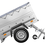 Remorque légère 150x106 UNITRAILER GARDEN 150 KIPP avec côtés BIS et bâche grise