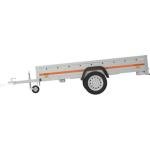 Remorque simple essieu 264x126 cm – PTAC 499 kg – Essieu AL-KO 750 kg – Châssis galvanisé avec plancher anti-dérapant – Tema