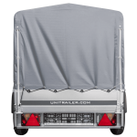 Remorque porte-voitures 200x106 UNITRAILER GARDEN 200 KIPP avec châssis H-800 et bâche grise