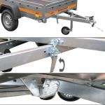 Remorque bâchée basculante 125 X 205 X H110 – Ridelles en acier galvanisé 30 cm – Caisse basculante pour déchargement facile – Essieu 750 kg – Tema