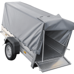 Remorque porte-voitures 200x106 UNITRAILER GARDEN 200 KIPP avec châssis H-800 et bâche grise