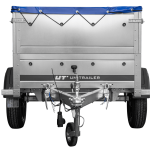 Remorque légère 150x106 UNITRAILER GARDEN 150 KIPP avec côtés BIS et bâche bleue