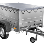 Remorque légère 150x106 UNITRAILER GARDEN 150 KIPP avec côtés BIS et bâche grise